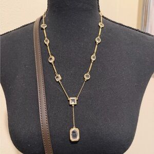 Kate Spade Gold Necklace with Clear Accents